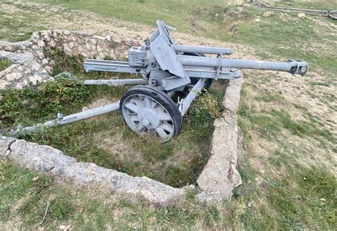 German Light Field Howitzer Lefh18 During World War Ii Stock Image