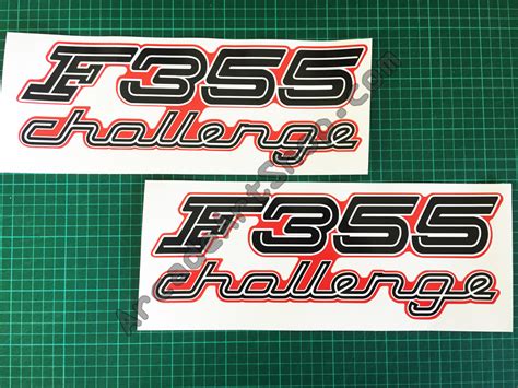 F355 Challenge Deluxe Cabinet Side Art Logos Pair Dlx Arcade Art Shop