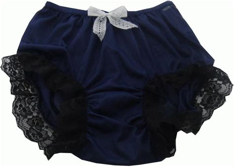 Hdbn1758 Dark Blue Handmade Bow Nylon Panties Women Ladies Underwear Briefs Xxl At Amazon