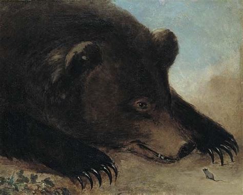 Portraits Of Grizzly Bear And Mouse Life Size 1846 1848 Painting