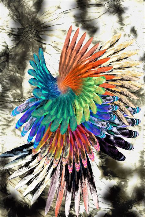 Dİgİtal Prİnt Paİntİng Feather Collage Joy Design Studio
