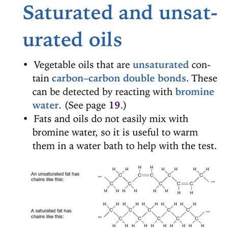 Saturated Unsaturated Oils