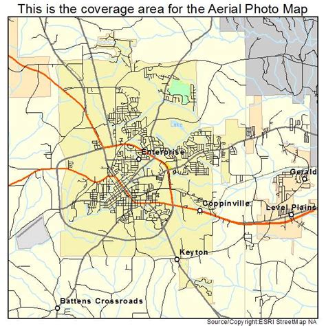 Aerial Photography Map Of Enterprise Al Alabama