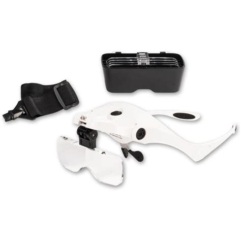 lightcraft led magnifier spectacles and headband axminster tools