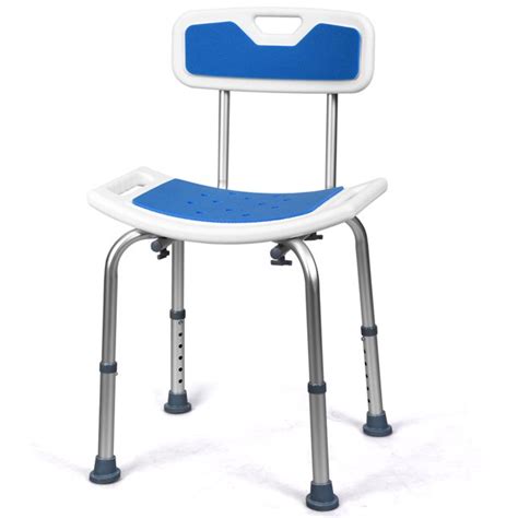 Costway Shower Bath Chair 6 Adjustable Height Non Slip Bathtub Stool W