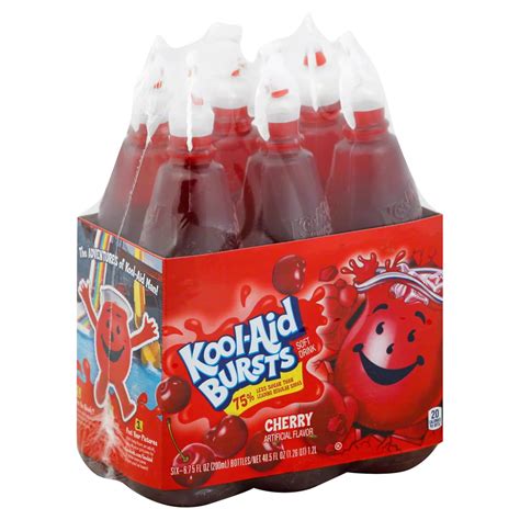 Kool Aid Bursts Cherry Soft Drink 6 75 Oz Bottles Shop Juice At H E B