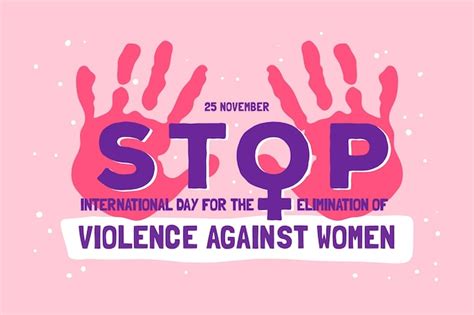Free Vector Stop Violence Against Women 25th November
