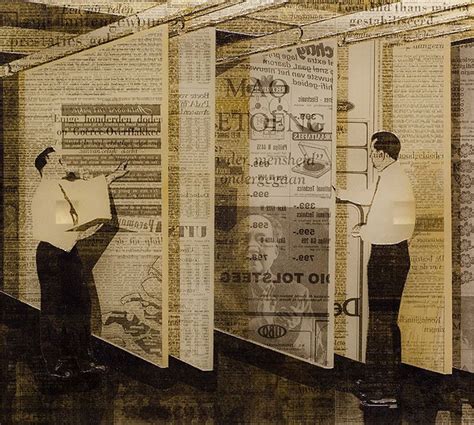 Varnish Treated Newspaper Collage By Martijn Hesseling Faith Is