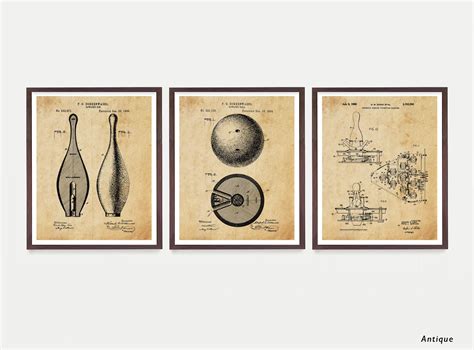 Bowling Patent Set - Bowling Art - Inventions of Bowling - Bowling Ball Patent - Bowling Pins ...