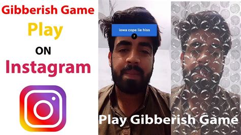 how to play guess the gibberish on instagram guess the gibberish filter youtube