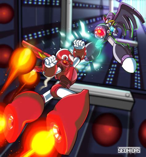 Mega Man Vs Bass By Seonidas On Deviantart