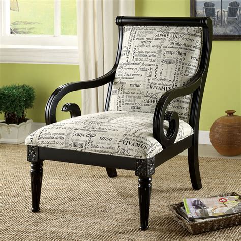 Get the best deals on wood & fabric accent chairs. Furniture of America Serres Fabric Upholstered Arm Chair ...