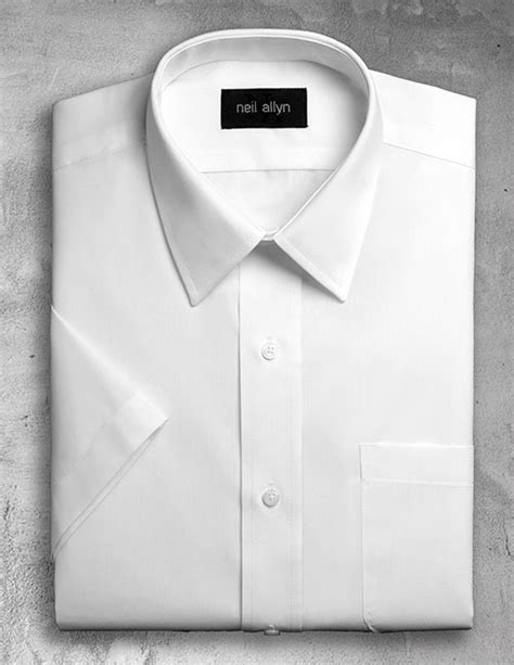 Neil Allyn White Short Sleeve Dress Shirt Mens
