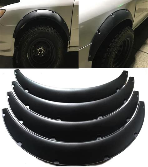 4pcs Universal Car Fender Flares Extra Wide Body Wheel Arches Frame Off