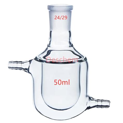 50ml 24 29 Single Neck Jacketed Glass Flask Reaction Bottle Laboratory Chemical Reactor In