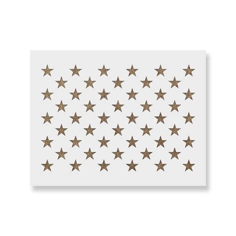 50 Stars Stencil For Diy Wood American Flags Star Stencil Etsy