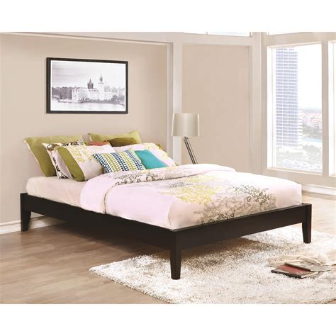 Coaster Hounslow Queen Platform Bed In Cappuccino Finish Value City