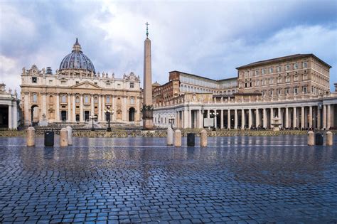 Italy Rome View Of St Peters Basilica And St Peters Square At