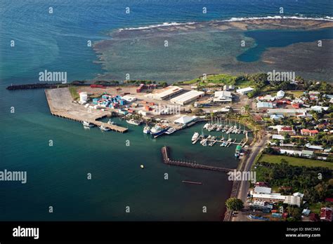 Aerial View Of Apia Port And Marina Upolu Samoa Stock Photo Alamy