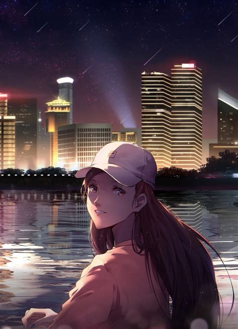 Night Out City Anime Girl Original Wallpaper City Anime Night