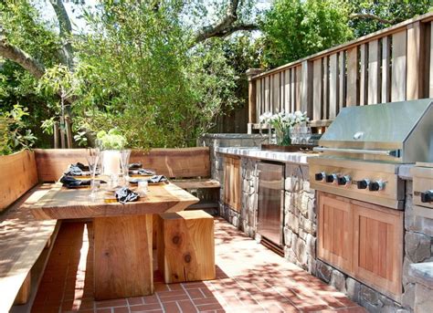 Natural Elements In Outdoor Kitchen Outdoor Kitchen Ideas 10