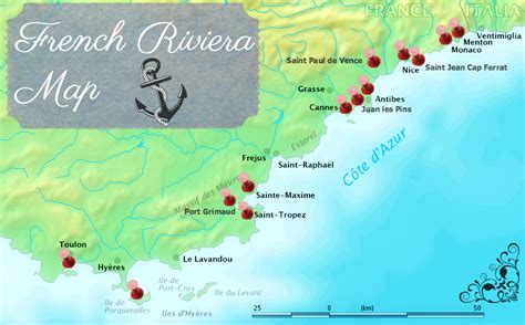 French Riviera Map And Towns To Visit