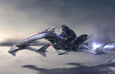 Futuristic Hover Motorcycles