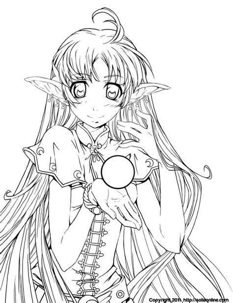 Cute Anime Elves Coloring Pages Coloring Pages