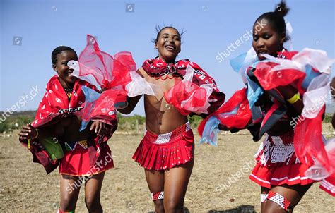 Zulu Maidens During Annual Reed Dance Editorial Stock Photo Stock