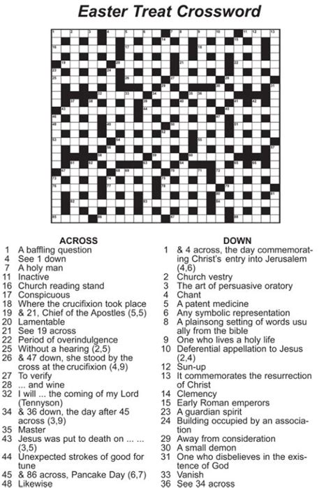 Learn new words and practice problem solving skills when you play the daily crossword puzzle. easter crosswords for adults - Поиск в Google | Easter ...