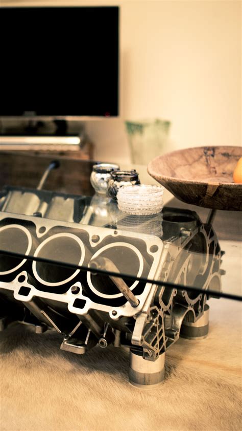 V8 coffee tables and custom furniture for you home, place of business or mancave! V8 Porsche Engine Coffee Table | Engine coffee table, Engine table, Grand designs