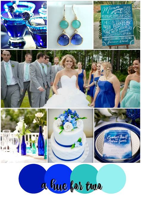 Cobalt And Aqua Shades Of Blue Wedding Colour Scheme Wedding Color