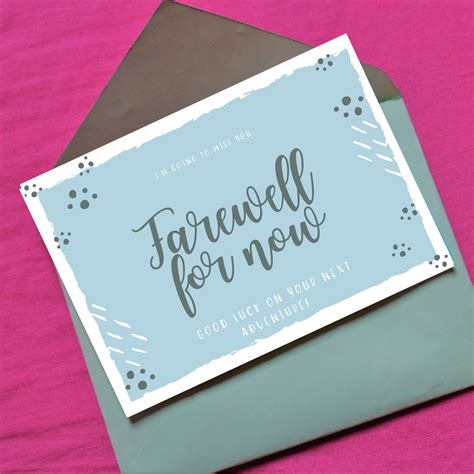Printable Farewell Card Printable Card Digital Download Digital