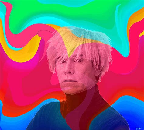 Andy Warhol Pop Portrait Digital Art By Abstract Angel Artist Stephen K
