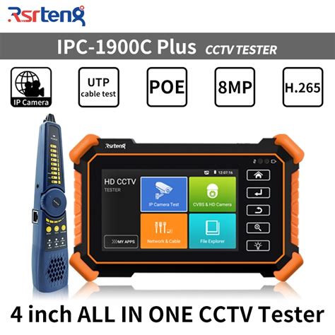 Rsrteng K Ip Camera Tester Inch Ips Touch Screen Cctv Tester Support