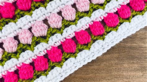 How To Crochet Tulip Stitch Crochet Flower Blanket Youtube