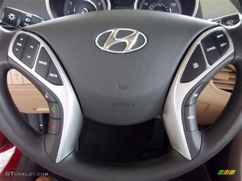 2011 Hyundai Elantra Gls Beige Steering Wheel Photo 49517273
