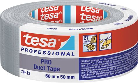 Tesa Duct Tape Pro 74613 00003 00 Repair Tape Grey L X W 50 M X 50 Mm