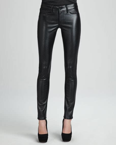 Sold Denim Faux Leather Skinny Pants