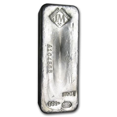 Great savings free delivery / collection on many items. 100 oz Silver Bar - Johnson Matthey (Serial #/USA) | 100 ...