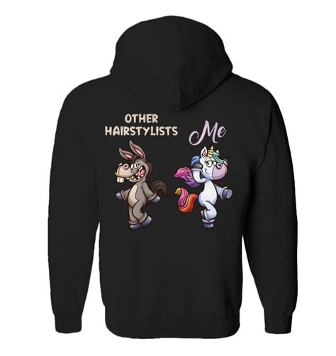 other hairstylists and me unicorn funny zip hoodie women outfit funny