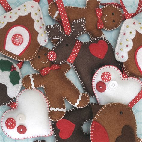 Get crafting this christmas with these cute felt ornaments. handmade felt christmas hanging decoration by peach ...