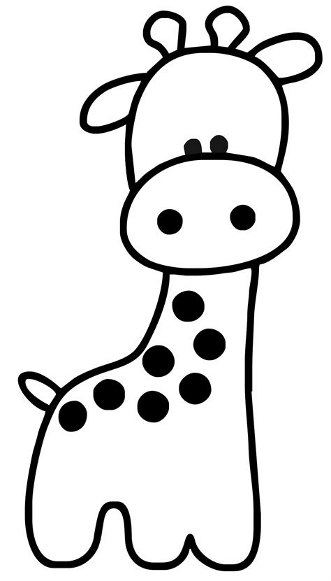 Simple Girafe Dessin Facile Coloriages De Girafes Coloriage D Une