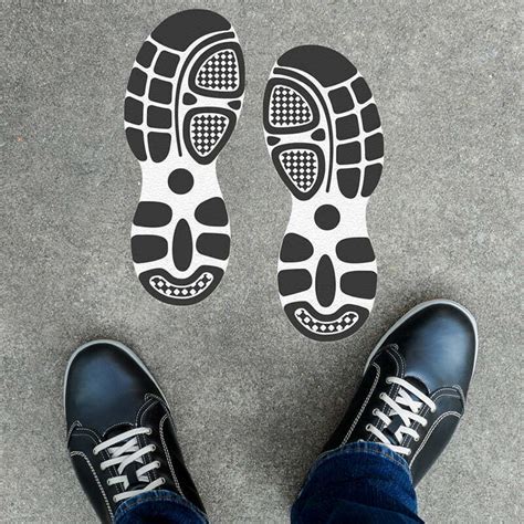 Shoe Print Floor Stickers Printed Floor Stickers