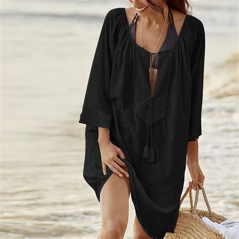 Beach Dress 2018 Cover Up Embroidery Bikini Cover Up Para Mujer Beach Wear Women Robe De Plage