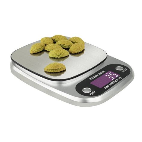 10kg 1g Lcd Backlight Digital Kitchen Scale Stainless Steel Electronic