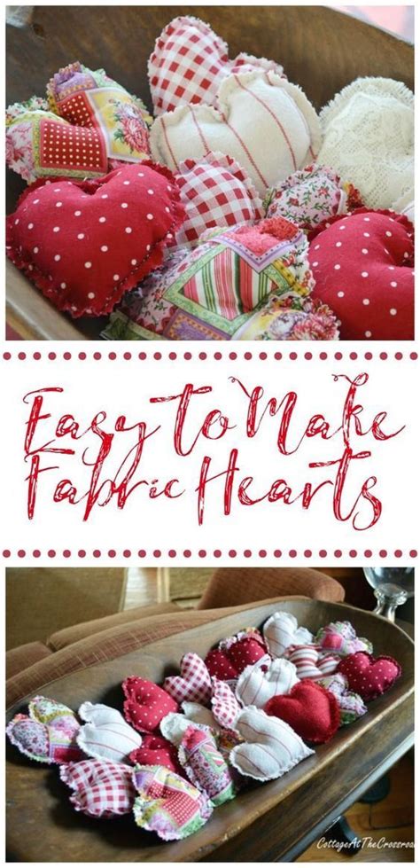These Fabric Hearts Are So Easy To Make And You Dont Even Need A