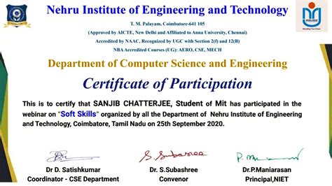 Certificates Certificate Of Webinar Participation