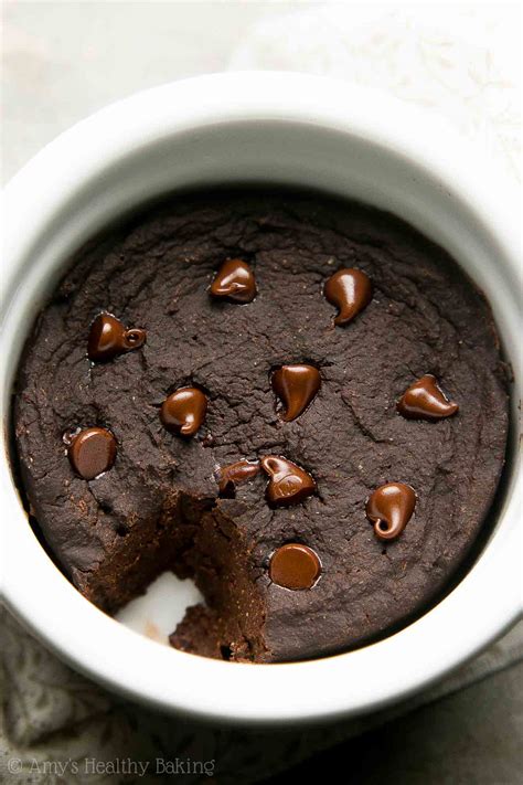 Healthy Single Serving Mocha Chocolate Chip Mug Cake Amys Healthy Baking