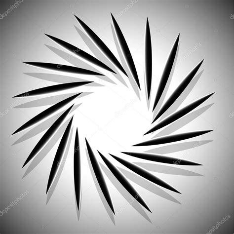 Abstract Radial Spiral Element — Stock Vector © Vectorguy 87233094